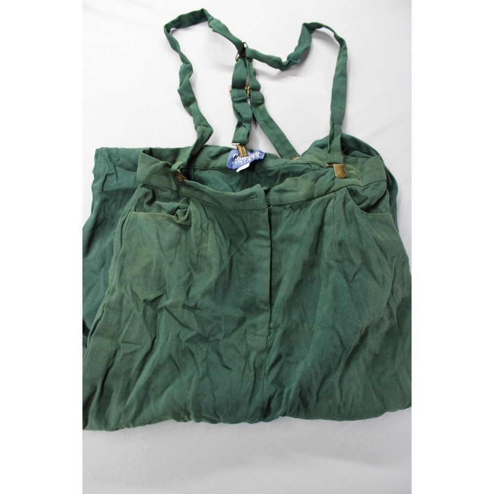 Collectif Vintage London Suspenders Women Green‎ Size Large